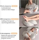 Emachi Pregnancy Pillow for Pregnant Women, Soft Pregnancy Body Pillow, Pillow Used to Support and Relieve Pain or discomfort in The Waist, Abdomen and Buttocks, Detachable Grey. - Image 2